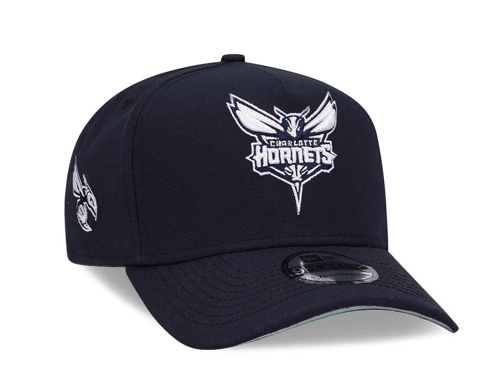 New Era Charlotte Hornets C Dub Navy 9Forty A Frame Snapback Casquette