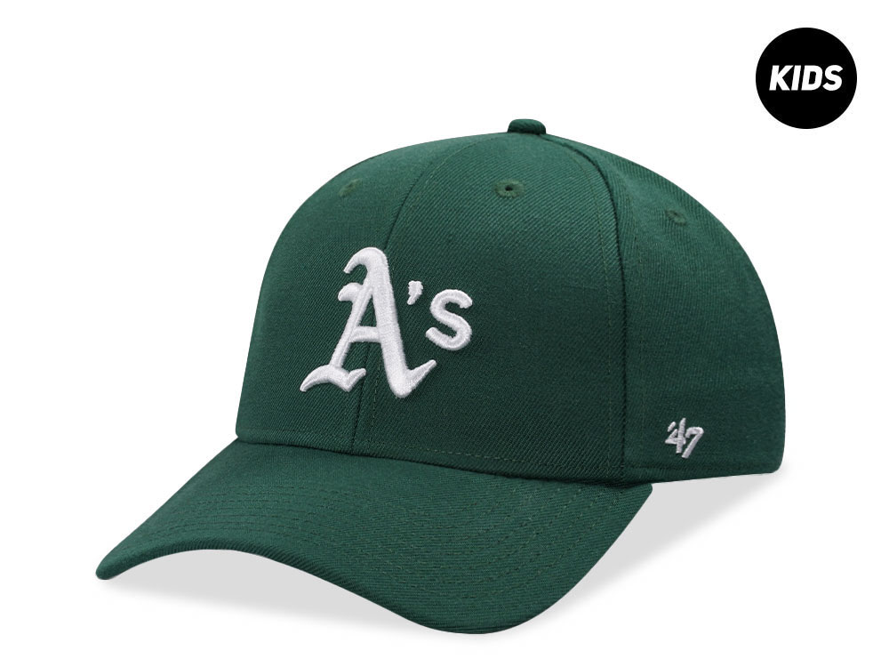 47Brand Oakland Athletics Green MVP Kids Strapback Casquette