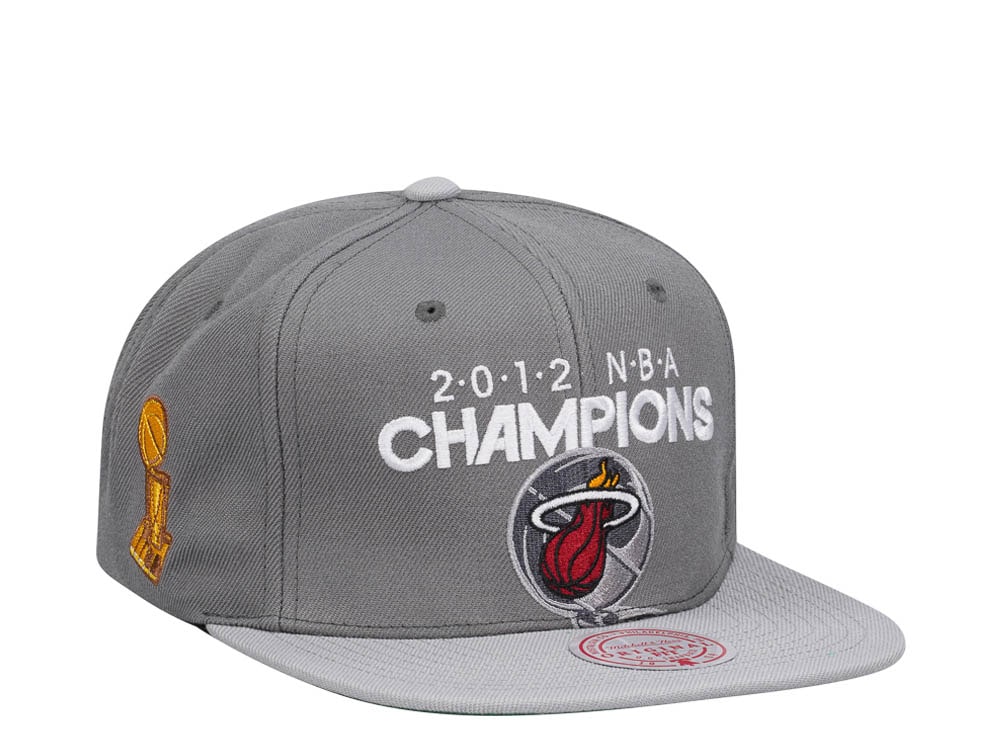 Mitchell & Ness Miami Heat 12 Champs Gray Snapback Casquette