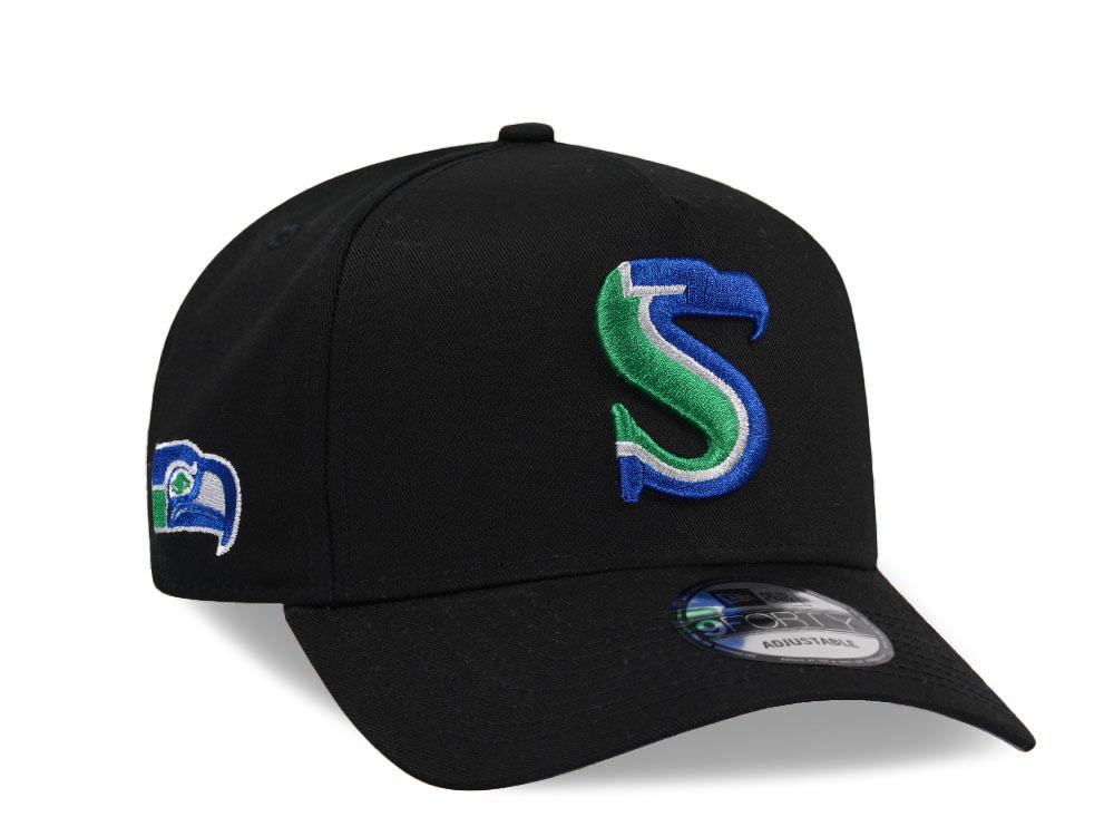 New Era Seattle Seahawks City Originals Black A Frame 9Forty Snapback Casquette