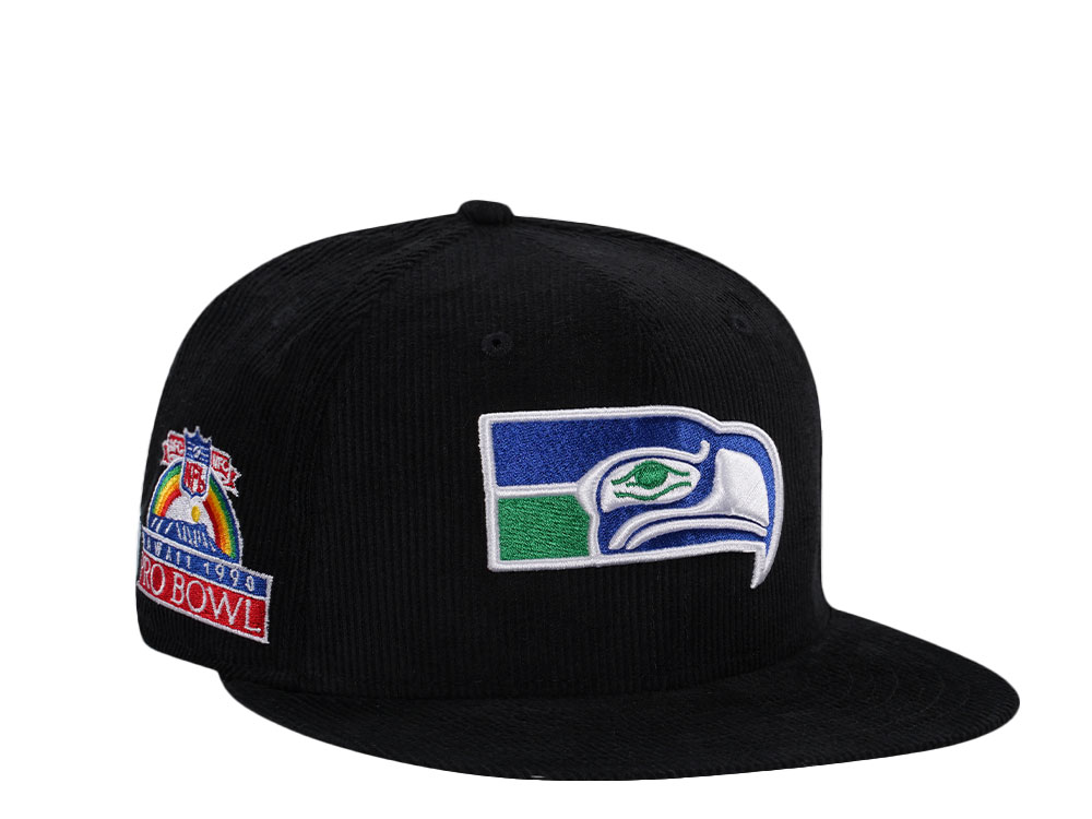 New Era Seattle Seahawks Pro Bowl 1990 Black Corduroy Edition 59Fifty Fitted Casquette