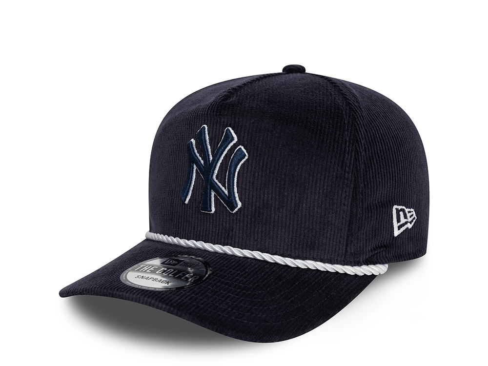 New Era New York Yankees Navy Corduroy Golfer A Frame Snapback Casquette