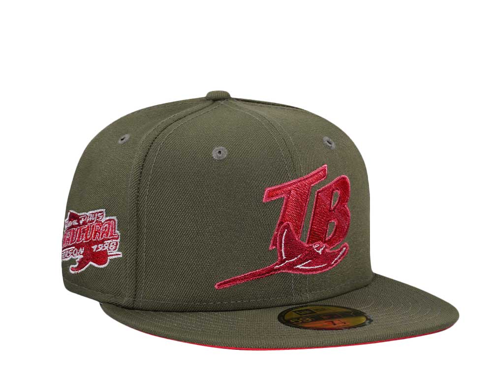 New Era Tampa Bay Rays Devil Inaugural Season 1998 Olive Lava Two Tone Edition 59Fifty Fitted Casquette