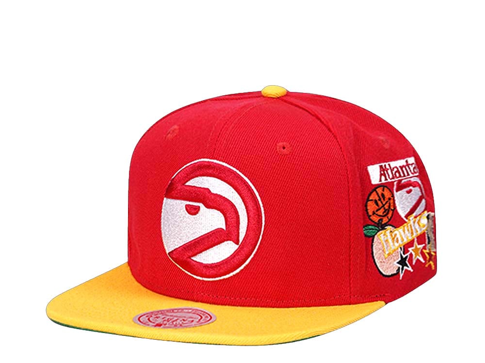 Mitchell & Ness Atlanta Hawks Patch Overload Hardwood Classic Snapback Casquette