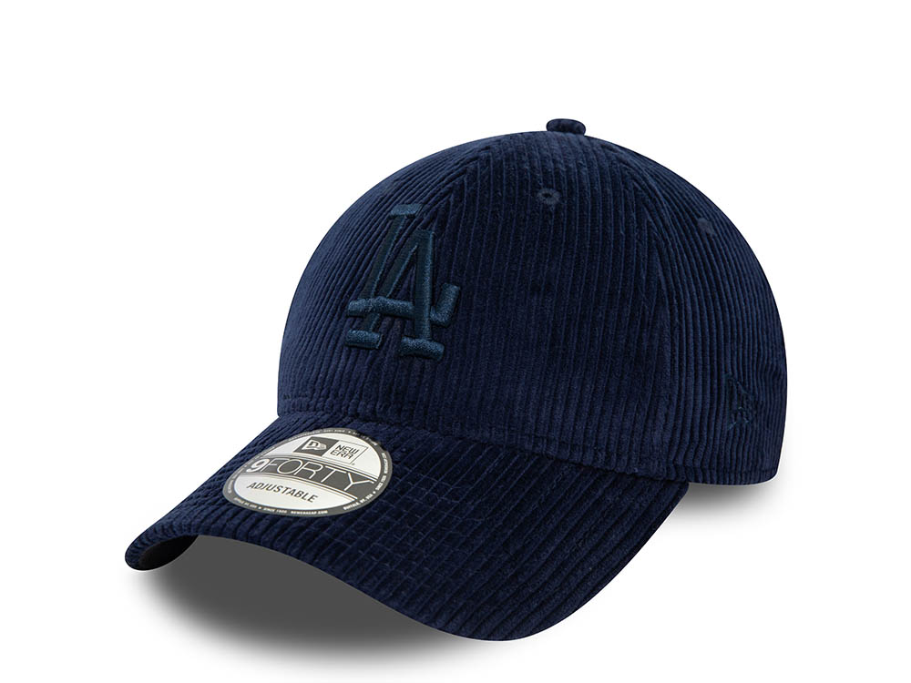 New Era Los Angeles Dodgers Navy Cord 9Forty Strapback Casquette