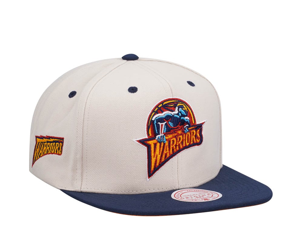 Mitchell & Ness Golden State Warriors Sail Off White Two Tone Snapback Casquette