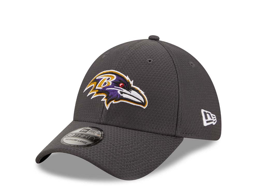 New Era Baltimore Ravens Gray Tech 39Thirty Stretch Casquette