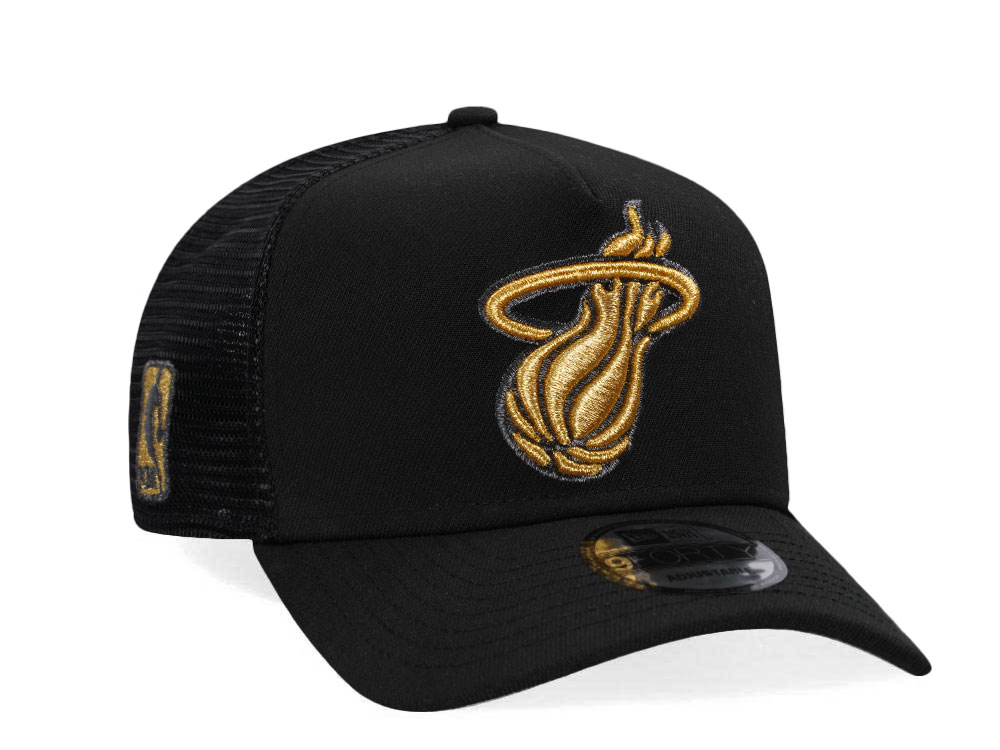 New Era Miami Heat Black Gold Classic Trucker Edition A Frame 9Forty Casquette