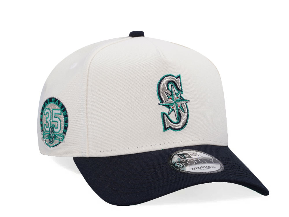 New Era Seattle Mariners 35th Anniversary Chrome Two Tone Edition A Frame Snapback Casquette