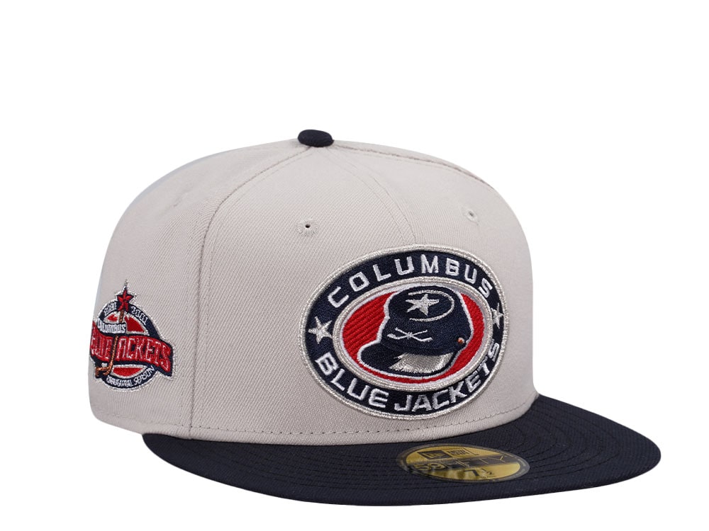 New Era Columbus Blue Jackets Inaugural Season Stone Two Tone Edition 59Fifty Fitted Casquette