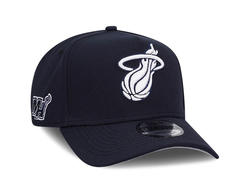 New Era Miami Heat Navy Classic Edition 9Forty A Frame Snapback Casquette