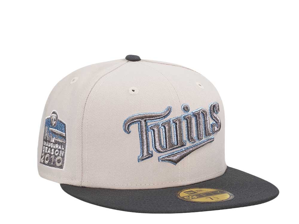 New Era Minnesota Twins Inaugural Season 2010 Stone Pewter Two Tone Edition 59Fifty Fitted Casquette