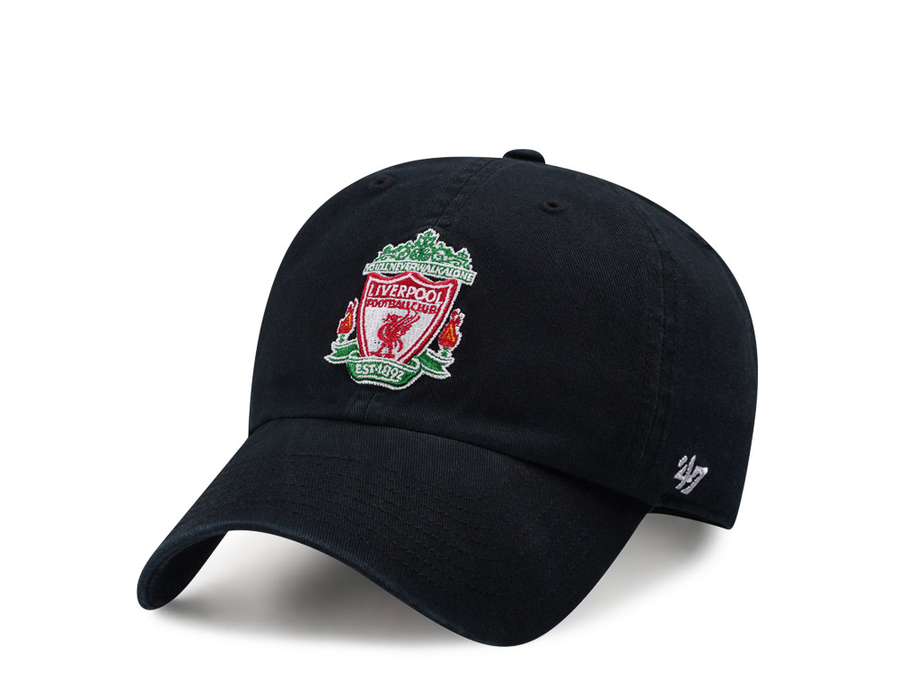 47Brand Liverpool FC Black Clean up Strapback Casquette