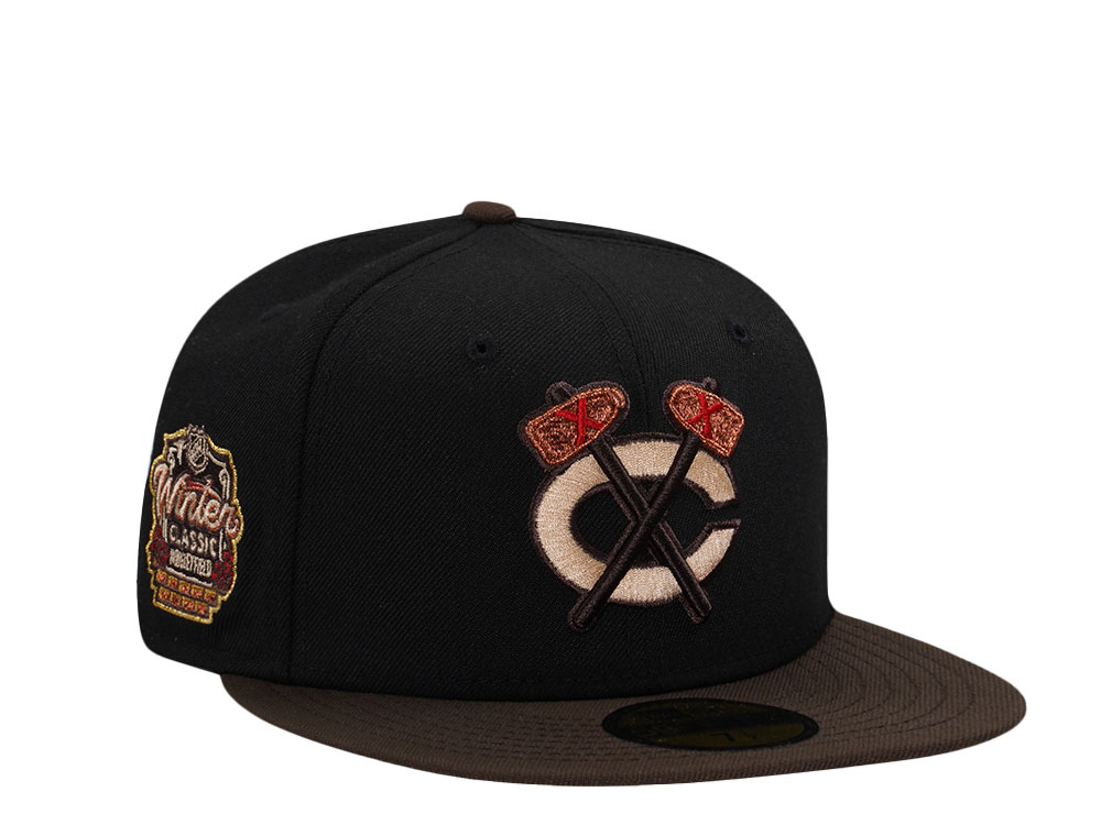 New Era Chicago Blackhawks Winter Classic 2025 Black Coffee Two Tone Edition 59Fifty Fitted Casquette