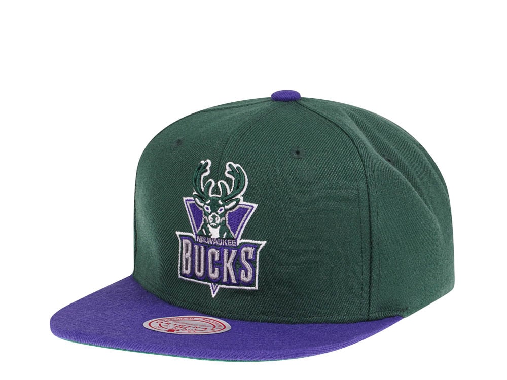 Mitchell & Ness Milwaukee Bucks Team Two Tone Hardwood Classics Snapback Casquette