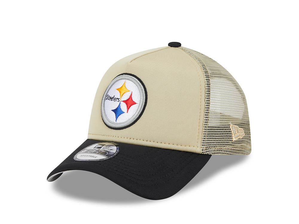 New Era Pittsburgh Steelers Gold All Day 9Forty A Frame Trucker Snapback Casquette