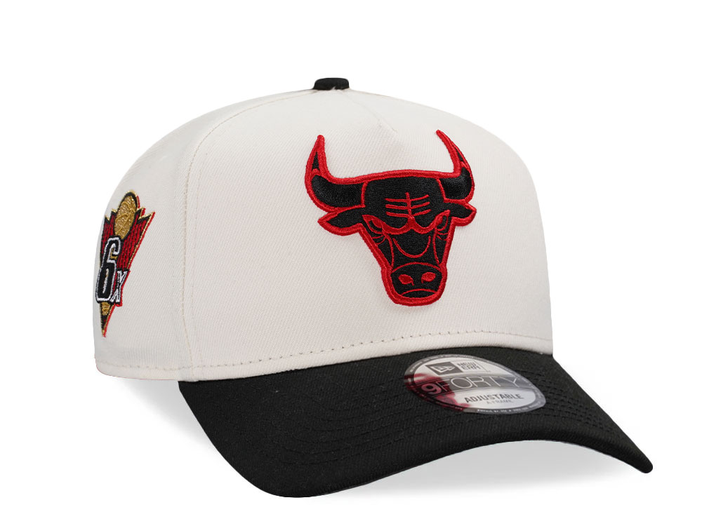 New Era Chicago Bulls 6x Champions Chrome Two Tone 9Forty A Frame Snapback Casquette