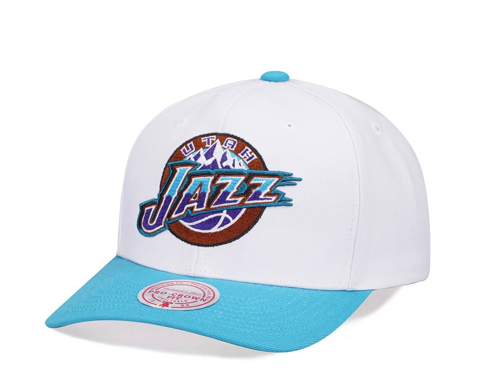 Mitchell & Ness Utah Jazz Team Two Tone 2.0 Pro White Snapback Casquette